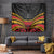 Custom Papua New Guinea Cricket Tapestry PNG Emblem Mix Polyneisan Pattern