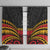 Custom Papua New Guinea Cricket Window Curtain PNG Emblem Mix Polyneisan Pattern