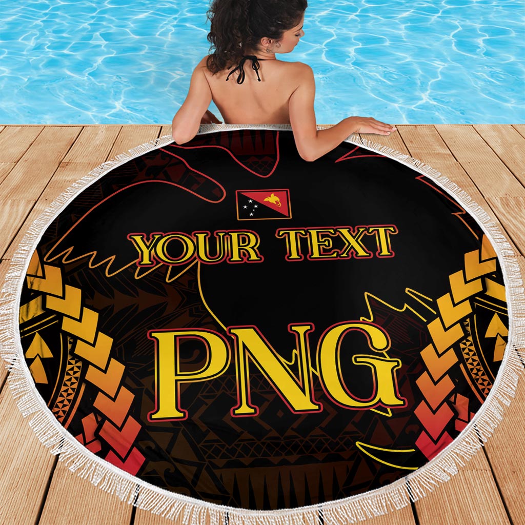 Custom Papua New Guinea Cricket Beach Blanket Go Barramundis LT9 - Polynesian Pride