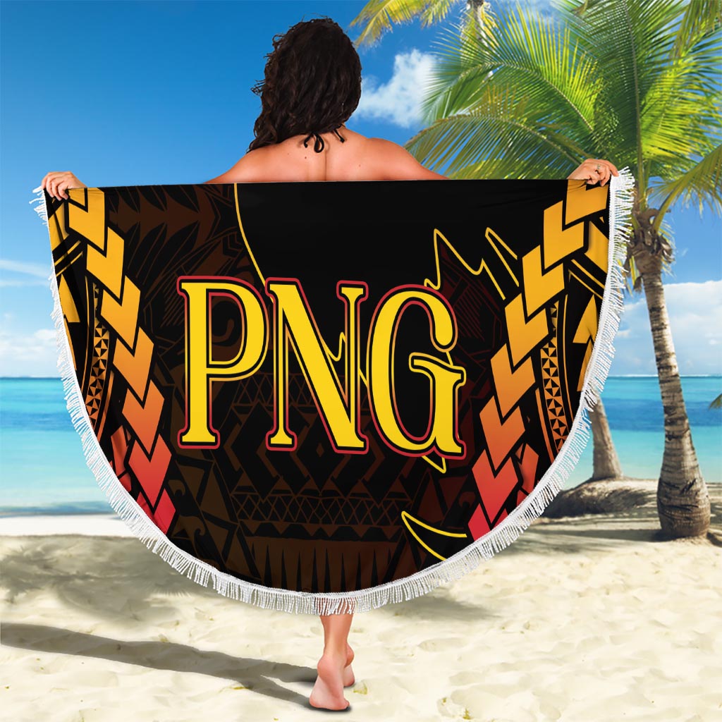 Custom Papua New Guinea Cricket Beach Blanket Go Barramundis LT9 - Polynesian Pride
