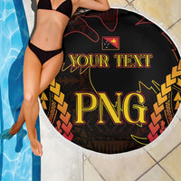 Custom Papua New Guinea Cricket Beach Blanket Go Barramundis LT9 - Polynesian Pride