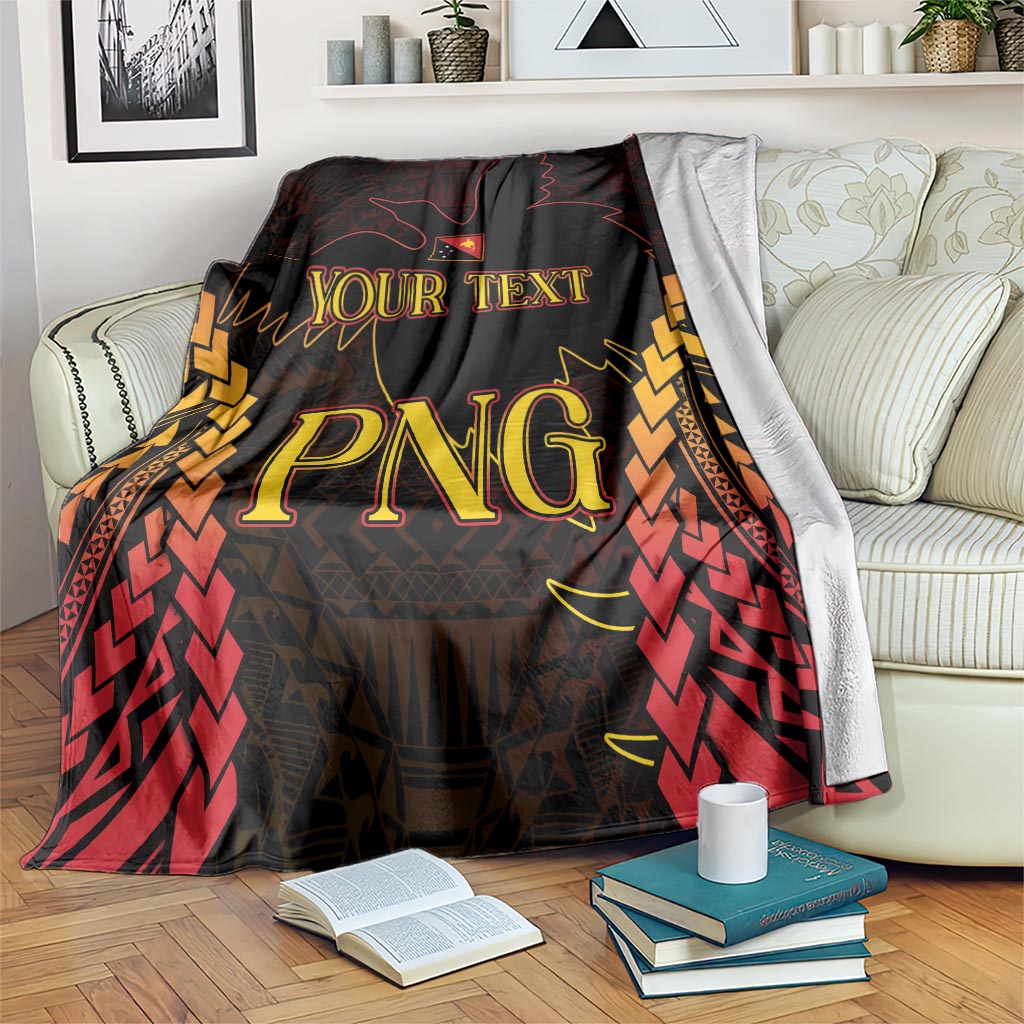 Custom Papua New Guinea Cricket Blanket Go Barramundis LT9 Black - Polynesian Pride