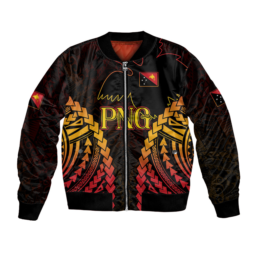 Custom Papua New Guinea Cricket Bomber Jacket Go Barramundis LT9 Unisex Black - Polynesian Pride