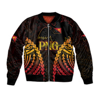 Custom Papua New Guinea Cricket Bomber Jacket Go Barramundis LT9 Unisex Black - Polynesian Pride