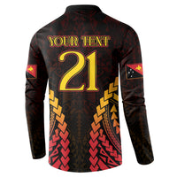 Custom Papua New Guinea Cricket Button Sweatshirt Go Barramundis LT9 - Polynesian Pride