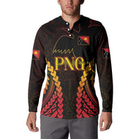 Custom Papua New Guinea Cricket Button Sweatshirt Go Barramundis LT9 - Polynesian Pride