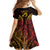 Custom Papua New Guinea Cricket Family Matching Off The Shoulder Long Sleeve Dress and Hawaiian Shirt Go Barramundis