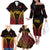 Custom Papua New Guinea Cricket Family Matching Off The Shoulder Long Sleeve Dress and Hawaiian Shirt Go Barramundis