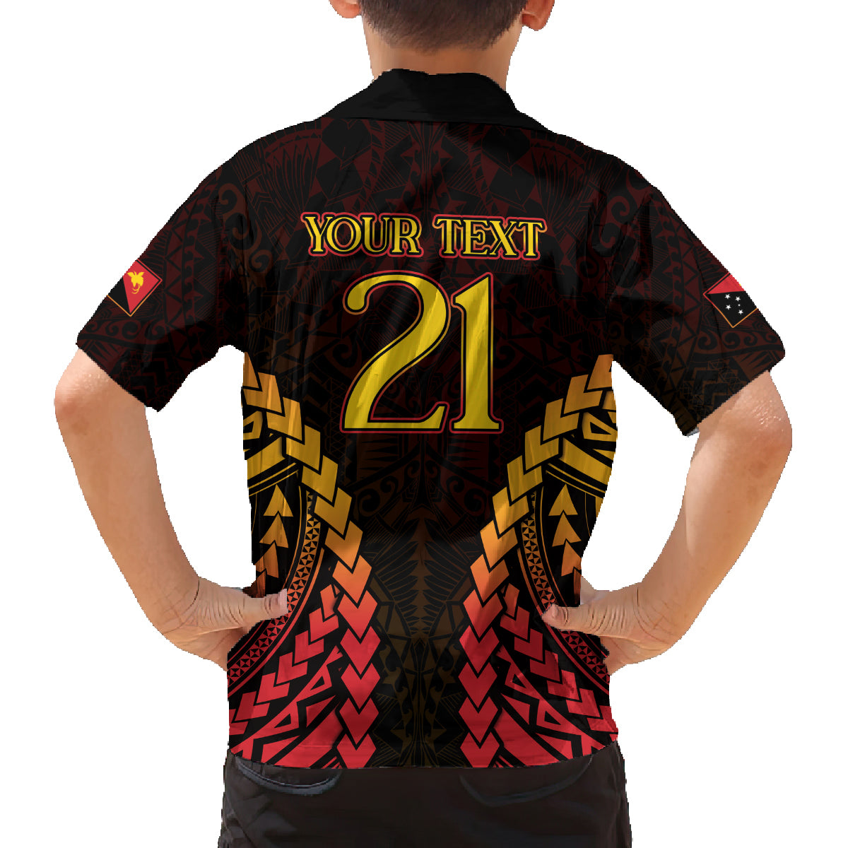 Custom Papua New Guinea Cricket Family Matching Off Shoulder Short Dress and Hawaiian Shirt Go Barramundis LT9 - Polynesian Pride