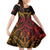 Custom Papua New Guinea Cricket Family Matching Off Shoulder Short Dress and Hawaiian Shirt Go Barramundis