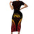 Custom Papua New Guinea Cricket Family Matching Short Sleeve Bodycon Dress and Hawaiian Shirt Go Barramundis