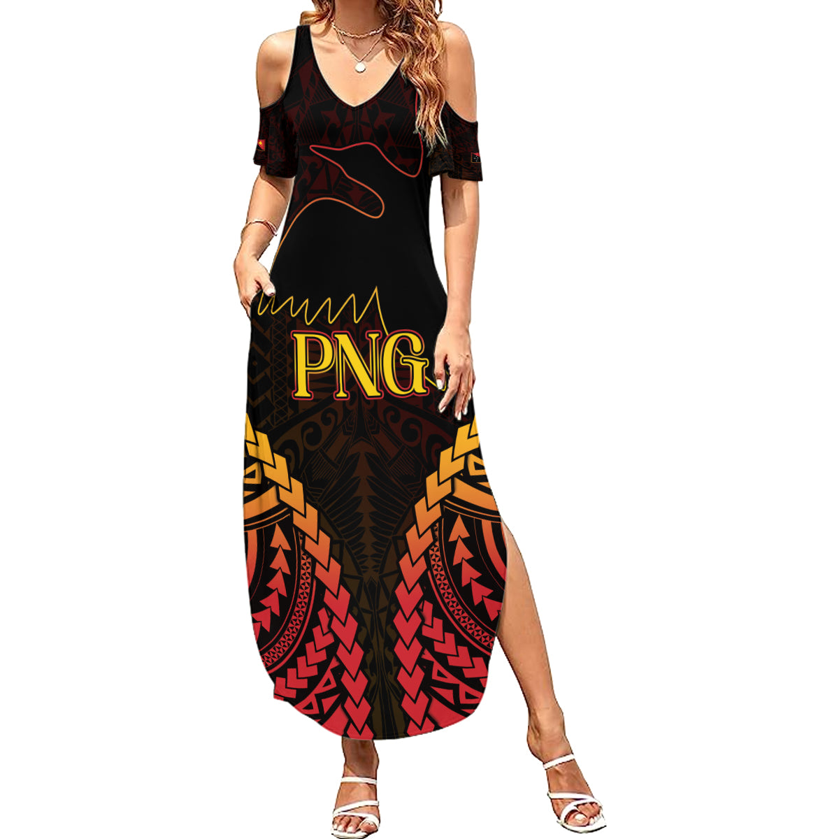 Custom Papua New Guinea Cricket Family Matching Summer Maxi Dress and Hawaiian Shirt Go Barramundis