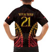 Custom Papua New Guinea Cricket Family Matching Tank Maxi Dress and Hawaiian Shirt Go Barramundis LT9 - Polynesian Pride