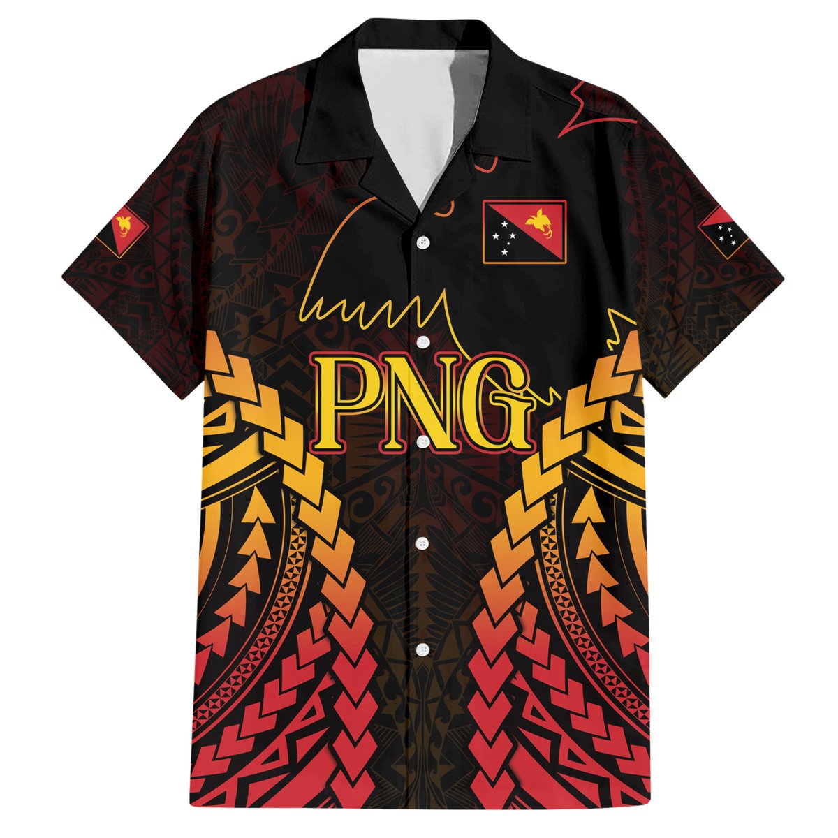 Custom Papua New Guinea Cricket Hawaiian Shirt Go Barramundis LT9 Black - Polynesian Pride