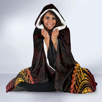 Custom Papua New Guinea Cricket Hooded Blanket Go Barramundis LT9 - Polynesian Pride