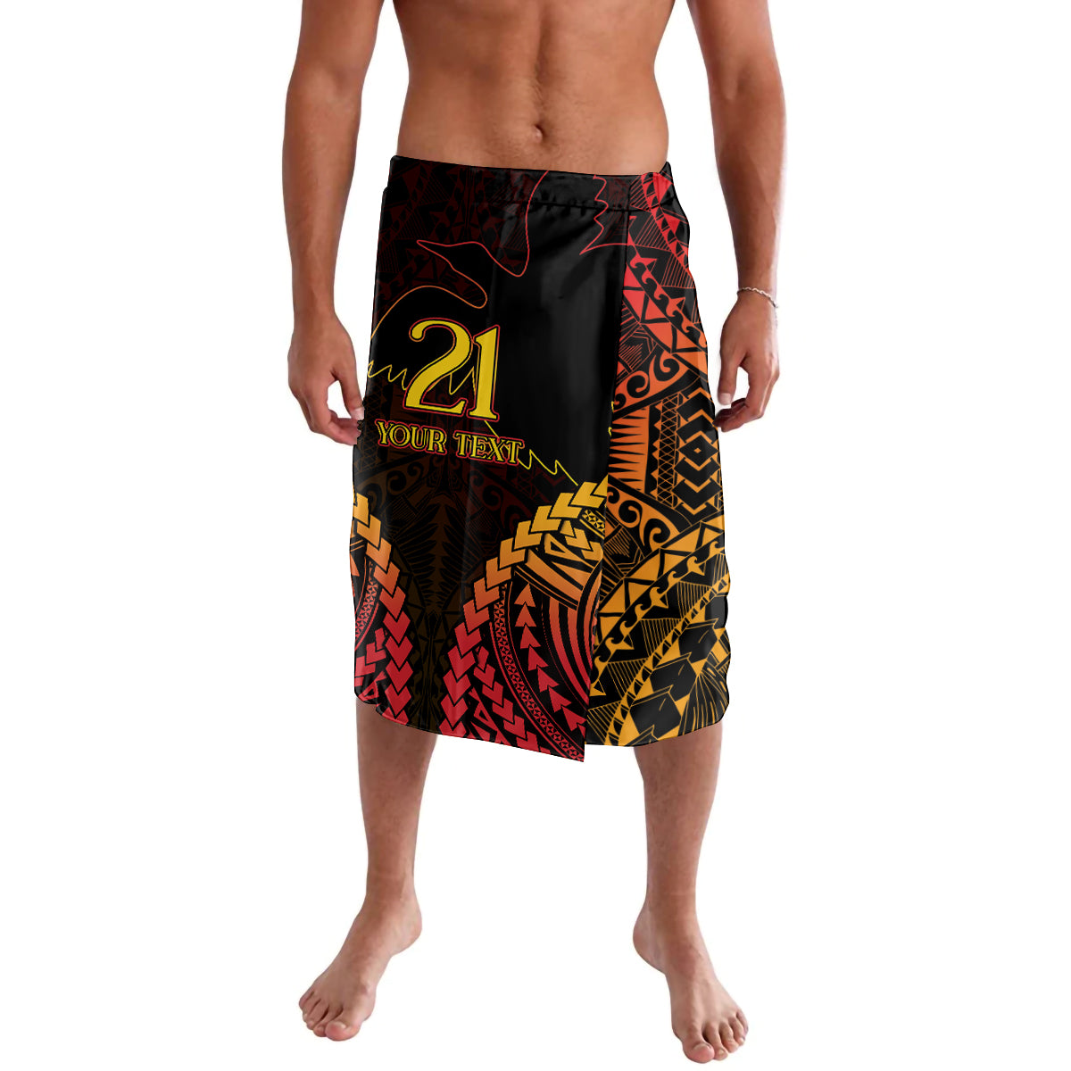 Custom Papua New Guinea Cricket Lavalava Go Barramundis LT9 Black - Polynesian Pride