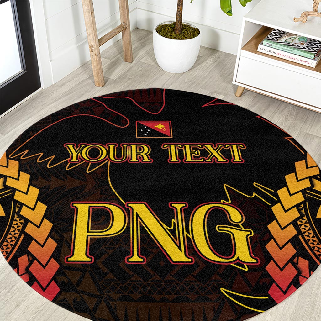 Custom Papua New Guinea Cricket Round Carpet Go Barramundis