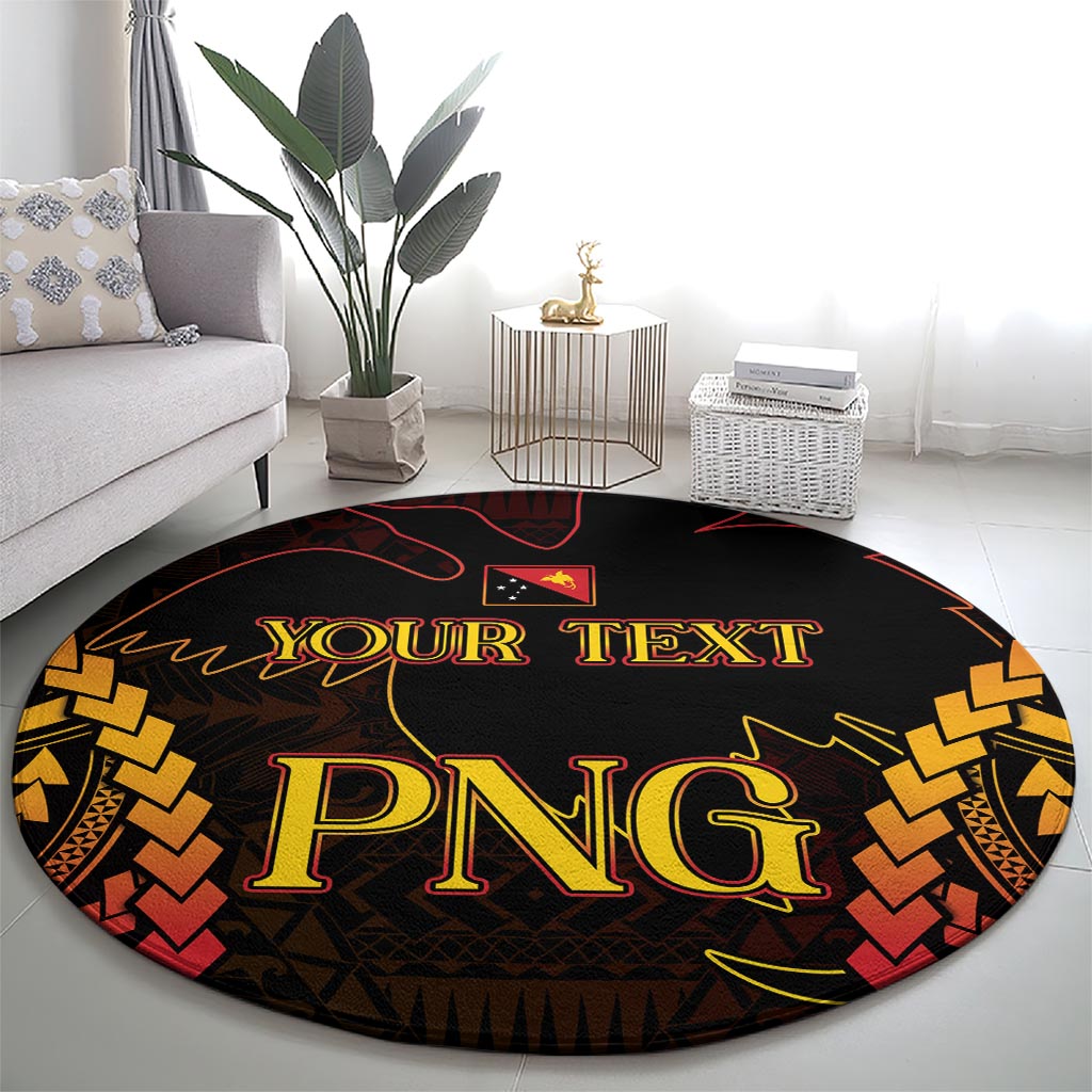 Custom Papua New Guinea Cricket Round Carpet Go Barramundis