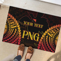 Custom Papua New Guinea Cricket Rubber Doormat Go Barramundis LT9 - Polynesian Pride