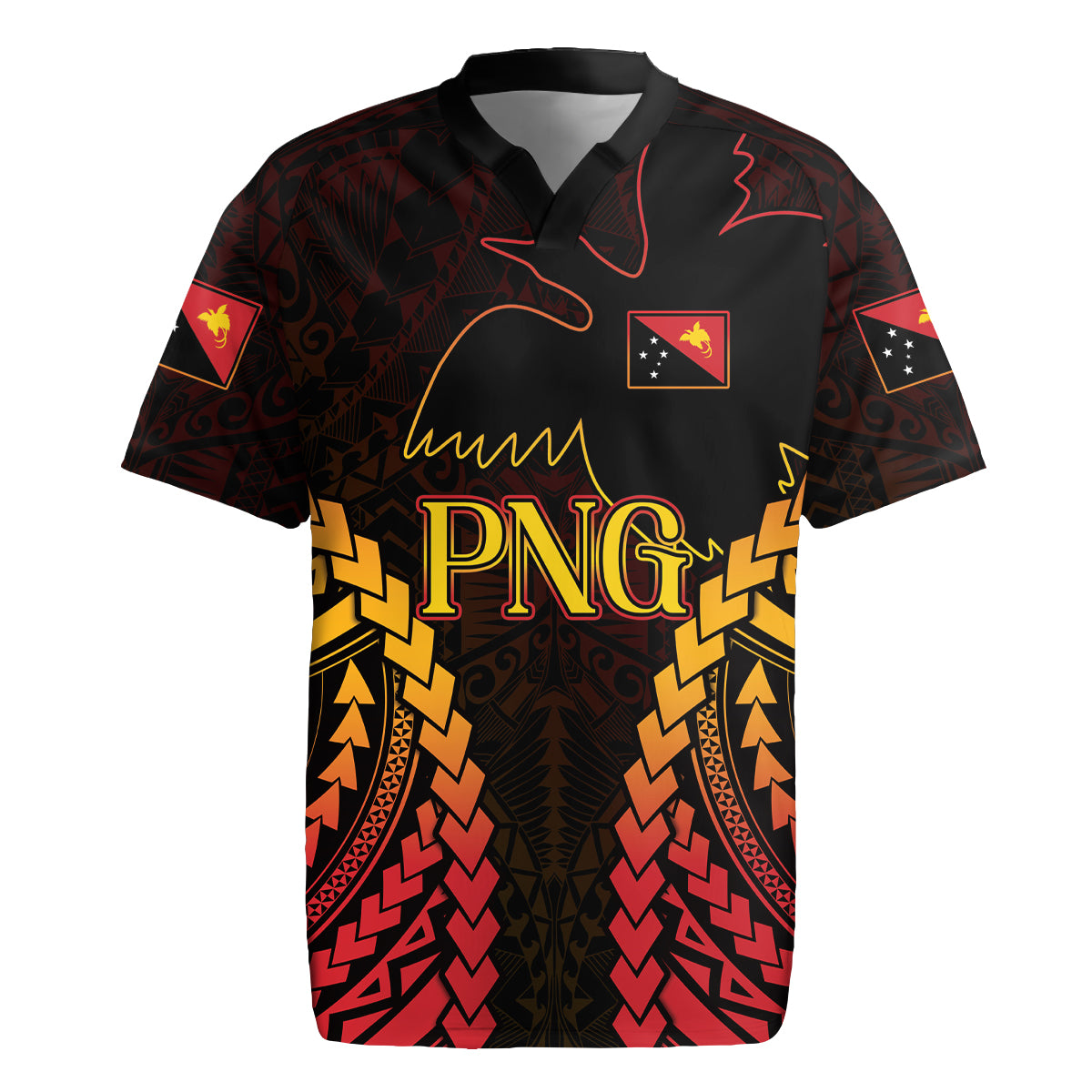 Custom Papua New Guinea Cricket Rugby Jersey Go Barramundis LT9 Black - Polynesian Pride