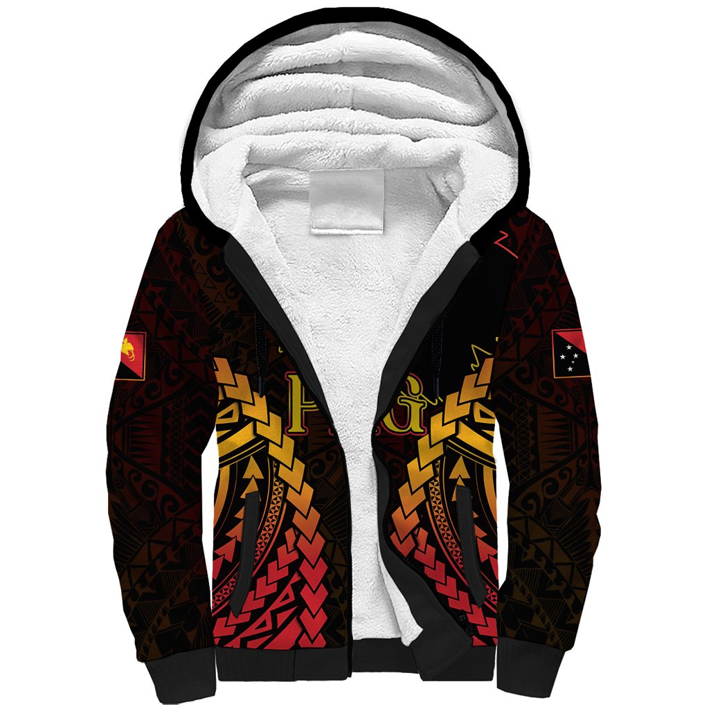 Custom Papua New Guinea Cricket Sherpa Hoodie Go Barramundis LT9 Unisex Black - Polynesian Pride