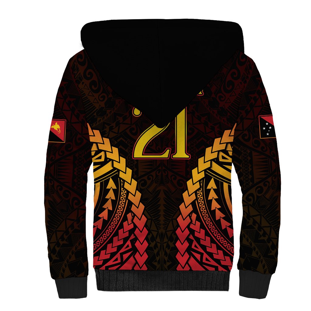 Custom Papua New Guinea Cricket Sherpa Hoodie Go Barramundis LT9 - Polynesian Pride