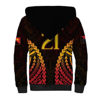 Custom Papua New Guinea Cricket Sherpa Hoodie Go Barramundis LT9 - Polynesian Pride