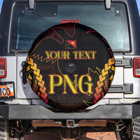 Custom Papua New Guinea Cricket Spare Tire Cover Go Barramundis LT9 Black - Polynesian Pride