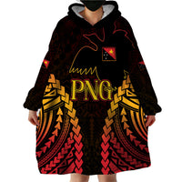 Custom Papua New Guinea Cricket Wearable Blanket Hoodie Go Barramundis LT9 - Polynesian Pride
