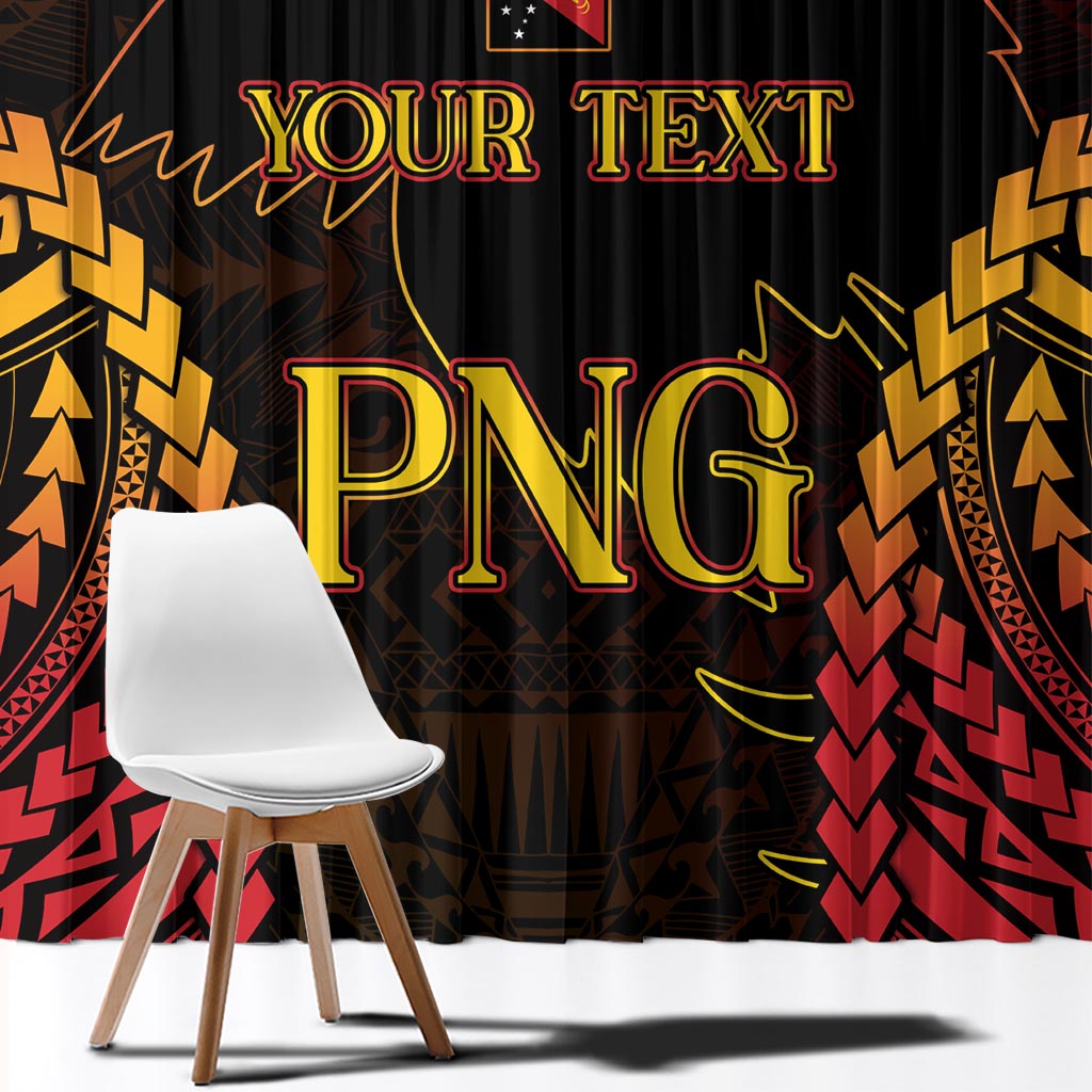 Custom Papua New Guinea Cricket Window Curtain Go Barramundis LT9 - Polynesian Pride