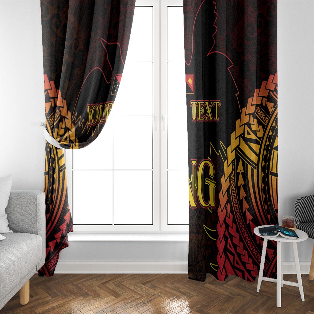 Custom Papua New Guinea Cricket Window Curtain Go Barramundis LT9 - Polynesian Pride