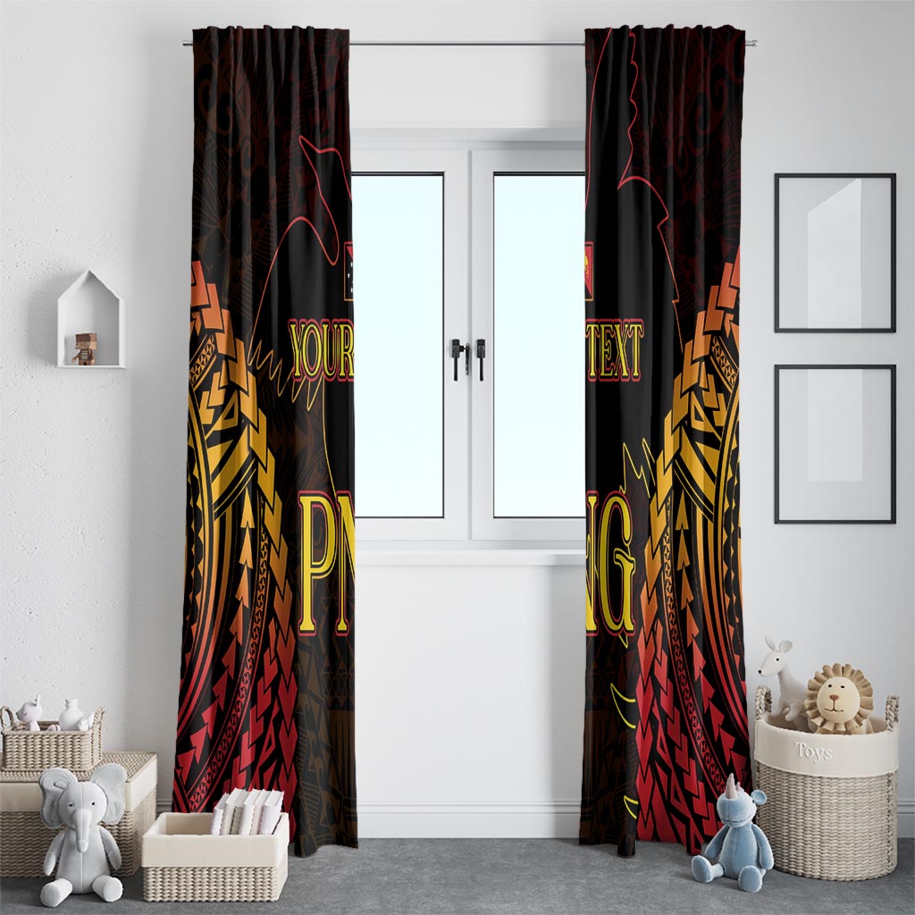 Custom Papua New Guinea Cricket Window Curtain Go Barramundis LT9 - Polynesian Pride
