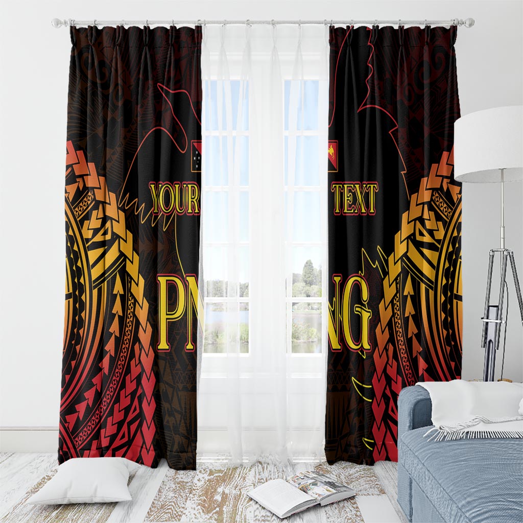 Custom Papua New Guinea Cricket Window Curtain Go Barramundis LT9 - Polynesian Pride