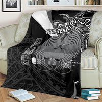 Custom Papua New Guinea Cricket Blanket Tribal Bird of Paradise Tattoo LT9 - Polynesian Pride