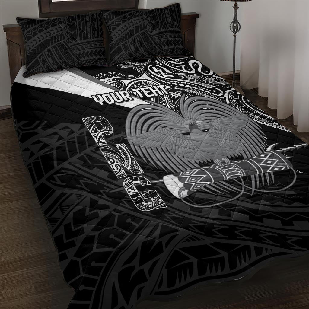 Custom Papua New Guinea Cricket Quilt Bed Set Tribal Bird of Paradise Tattoo