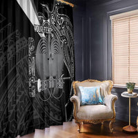 Custom Papua New Guinea Cricket Window Curtain Tribal Bird of Paradise Tattoo LT9 - Polynesian Pride
