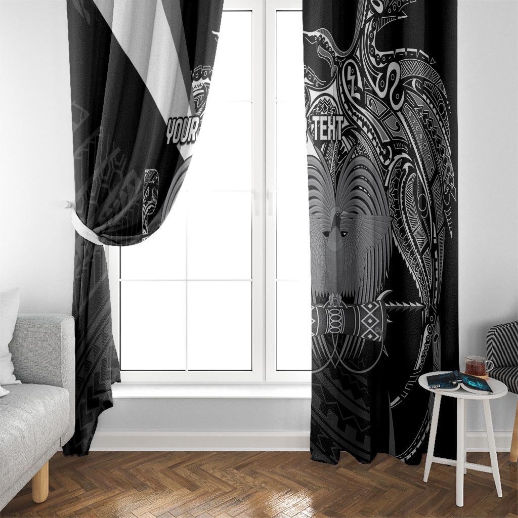 Custom Papua New Guinea Cricket Window Curtain Tribal Bird of Paradise Tattoo LT9 - Polynesian Pride