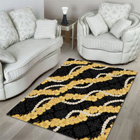 Aloha Melemele Hibiscus Pikake Lei Area Rug Hawaiian Quilt Pattern LT9 - Polynesian Pride