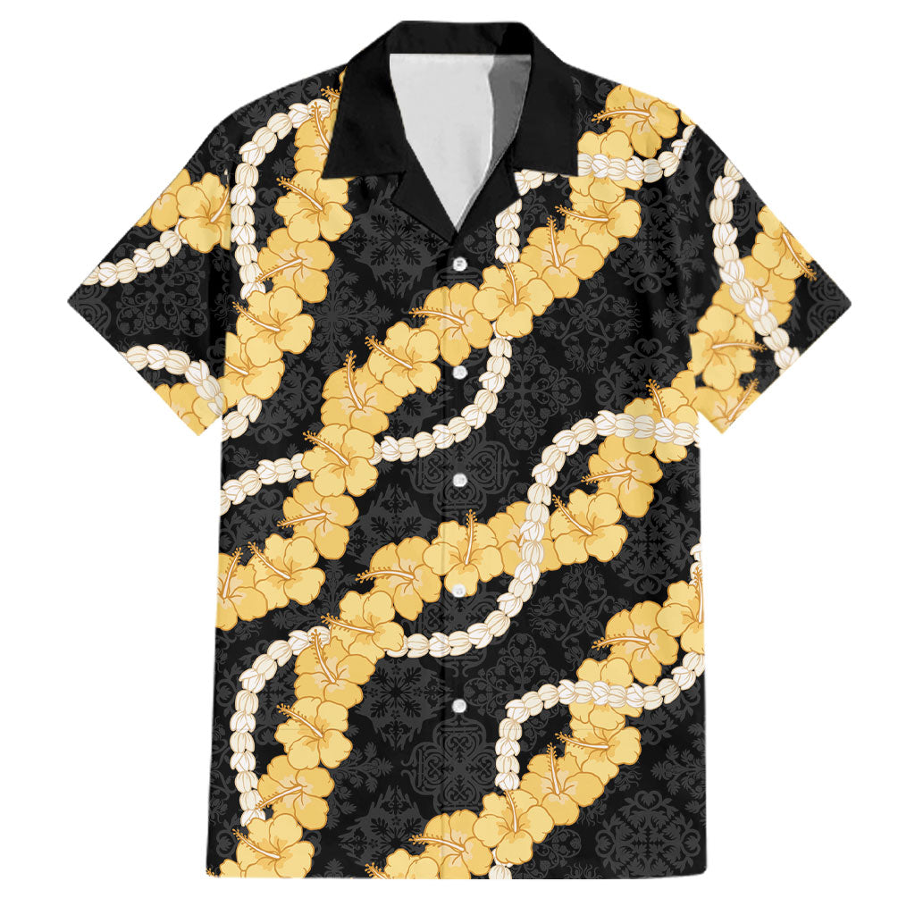 Aloha Melemele Hibiscus Pikake Lei Family Matching Tank Maxi Dress and Hawaiian Shirt Hawaiian Quilt Pattern