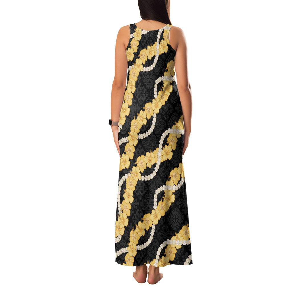 Aloha Melemele Hibiscus Pikake Lei Family Matching Tank Maxi Dress and Hawaiian Shirt Hawaiian Quilt Pattern