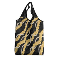 Aloha Melemele Hibiscus Pikake Lei Grocery Bag Hawaiian Quilt Pattern