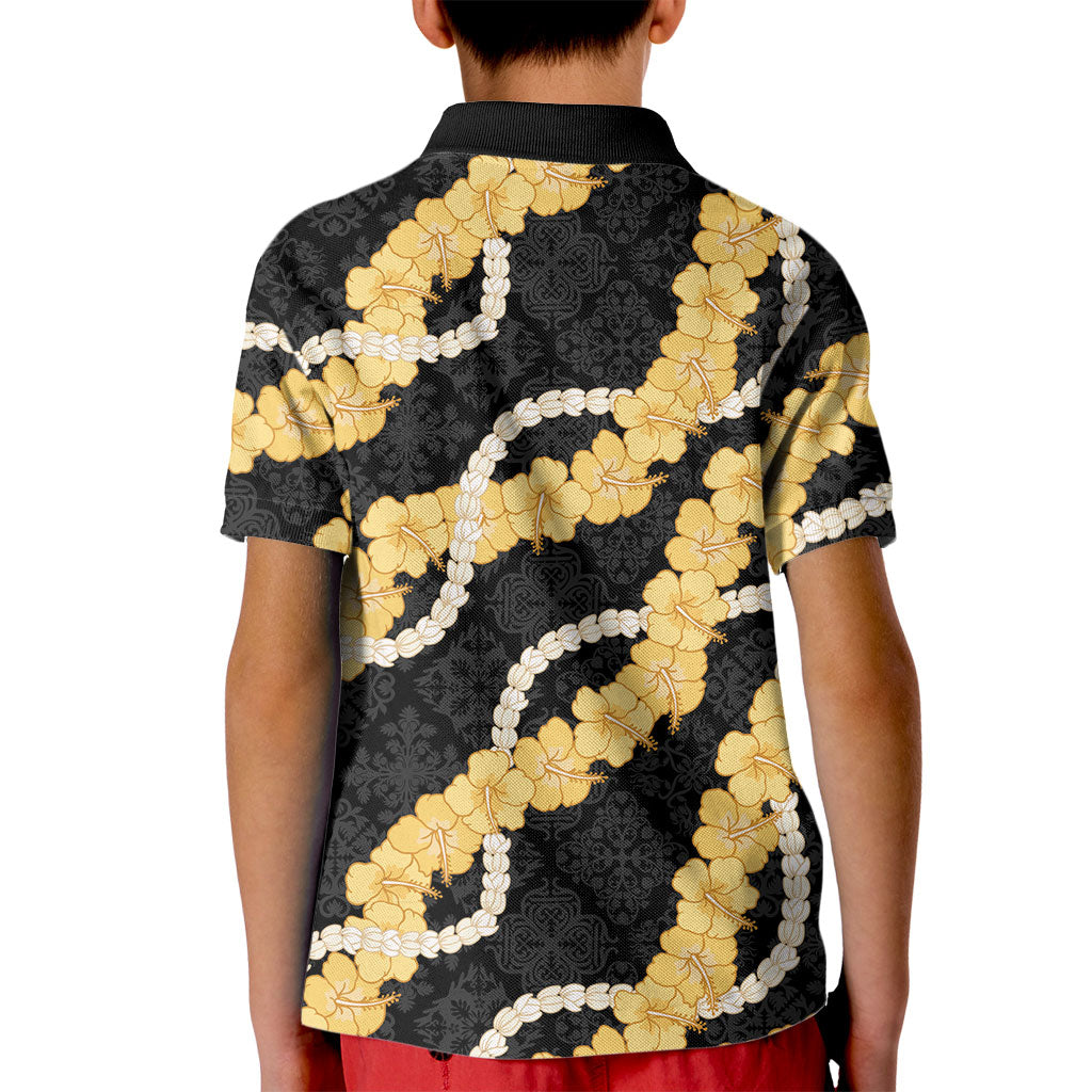 Aloha Melemele Hibiscus Pikake Lei Kid Polo Shirt Hawaiian Quilt Pattern LT9 - Polynesian Pride