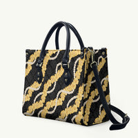 Aloha Melemele Hibiscus Pikake Lei Leather Bag Hawaiian Quilt Pattern
