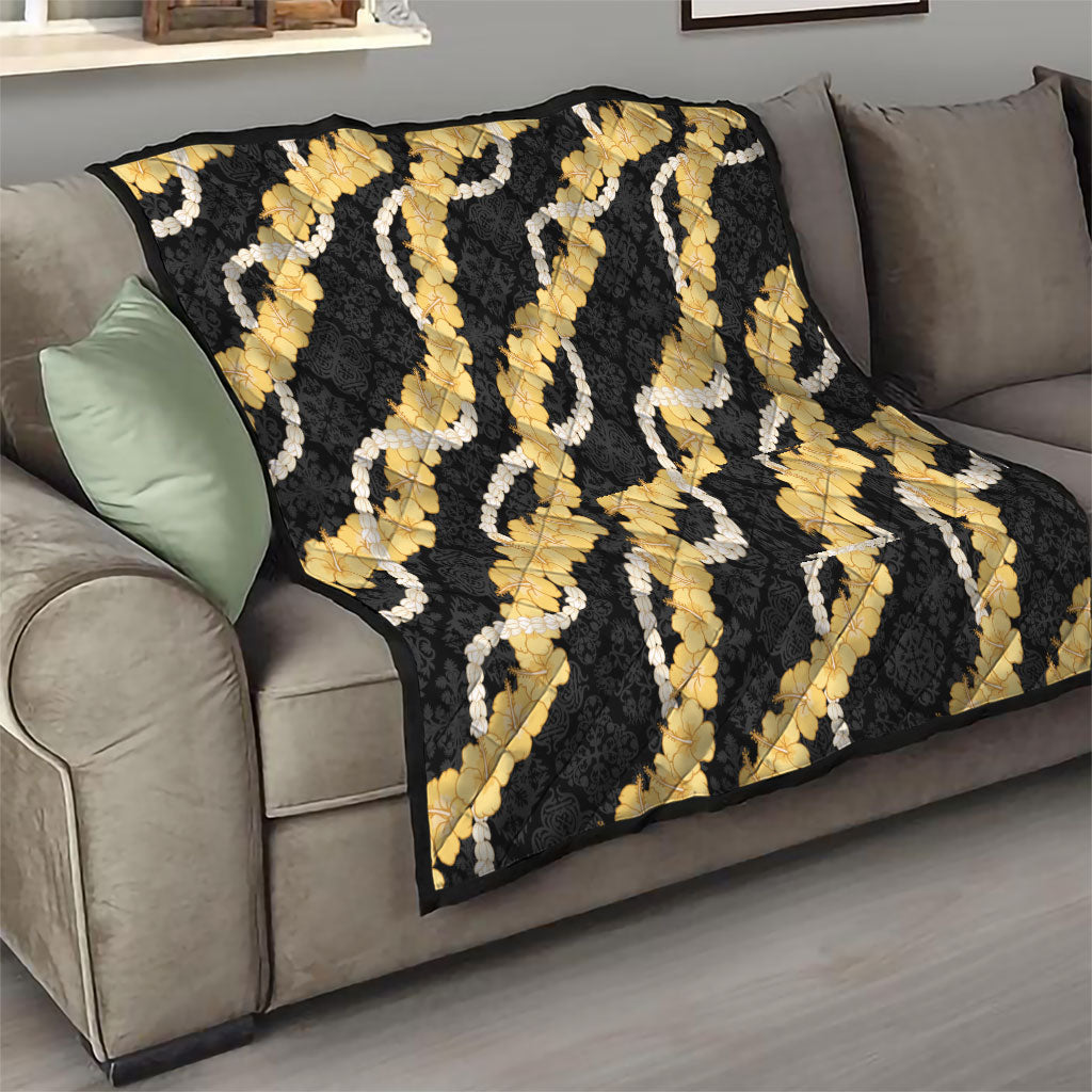Aloha Melemele Hibiscus Pikake Lei Quilt Hawaiian Quilt Pattern