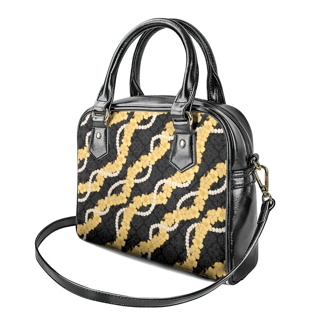 Aloha Melemele Hibiscus Pikake Lei Shoulder Handbag Hawaiian Quilt Pattern