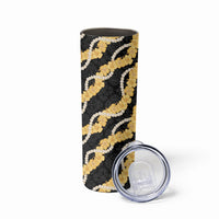 Aloha Melemele Hibiscus Pikake Lei Skinny Tumbler Hawaiian Quilt Pattern