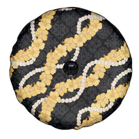 Aloha Melemele Hibiscus Pikake Lei Spare Tire Cover Hawaiian Quilt Pattern LT9 - Polynesian Pride
