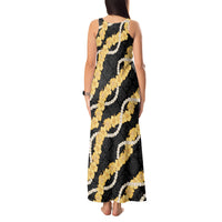 Aloha Melemele Hibiscus Pikake Lei Tank Maxi Dress Hawaiian Quilt Pattern LT9 - Polynesian Pride
