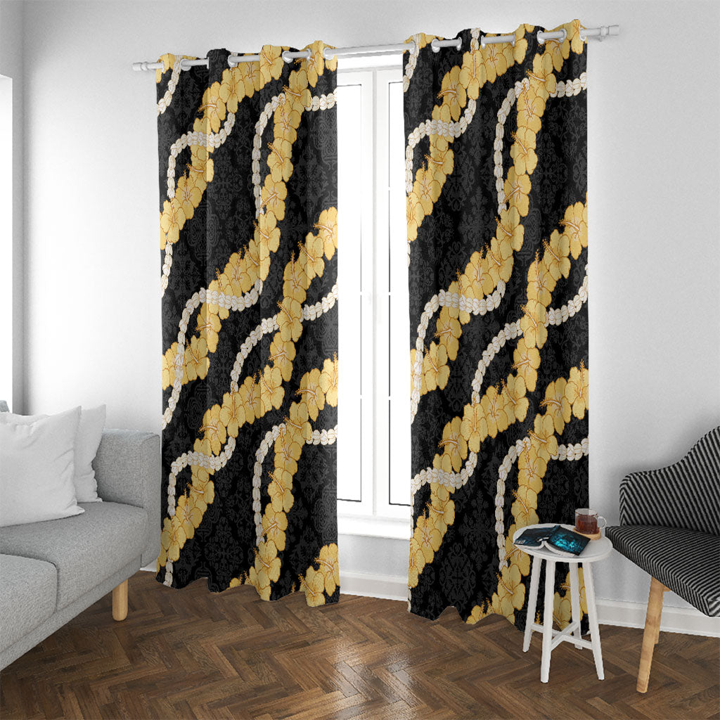 Aloha Melemele Hibiscus Pikake Lei Window Curtain Hawaiian Quilt Pattern
