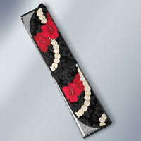 Aloha Ula'ula Hibiscus Pikake Lei Auto Sun Shade Hawaiian Quilt Pattern